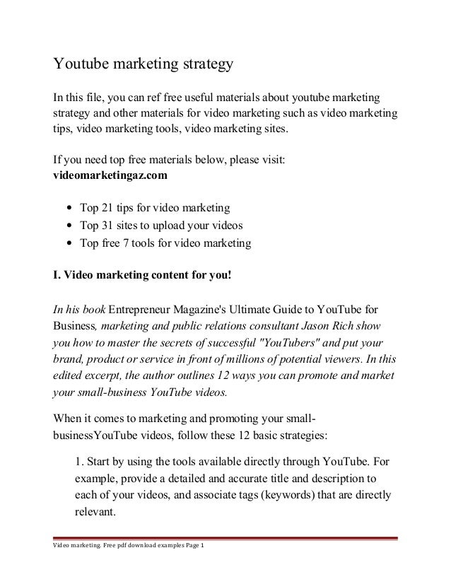 Marketing Strategy Pdf